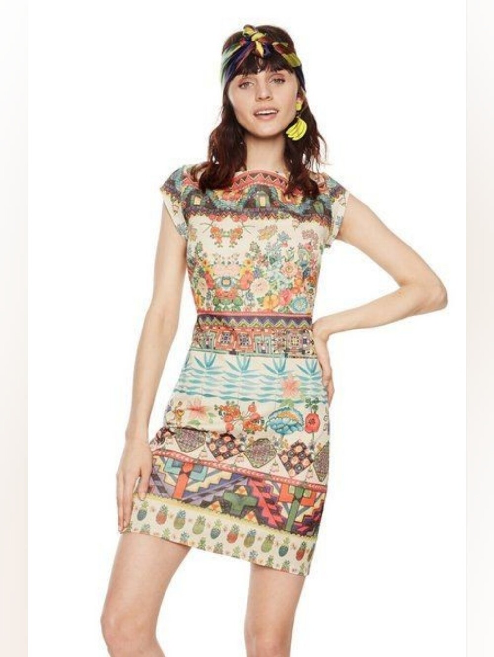 Desigual Medium(EUR) Elvira Tropical Shift Dress